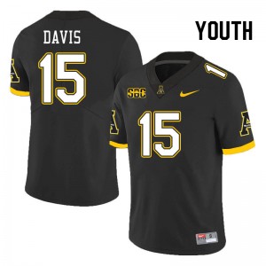 Youth Thomas Davis Black Mountaineers #15 Jersey 681978-925