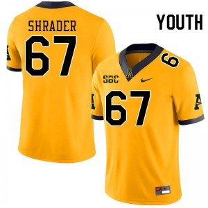 Youth Thomas Shrader Gold Appalachian State University #67 Jersey 307796-357