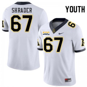 Youth Thomas Shrader White Appalachian State University #67 Jersey 301114-947