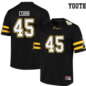 Youth Trey Cobb Black Appalachian State University #45 Jersey 606916-156