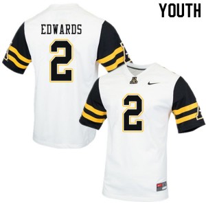 Youth Willie Edwards White Appalachian State #2 Jersey 135034-262