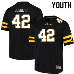 Youth Yakez Doggett Black Appalachian State University #42 Jersey 755519-695