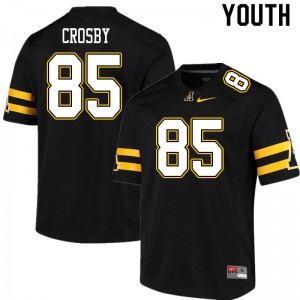 Youth Zac Crosby Black Appalachian State #85 Jersey 462340-122