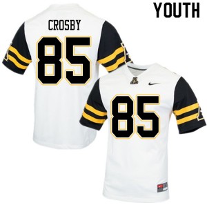 Youth Zac Crosby White Appalachian State Mountaineers #85 Jersey 897001-758