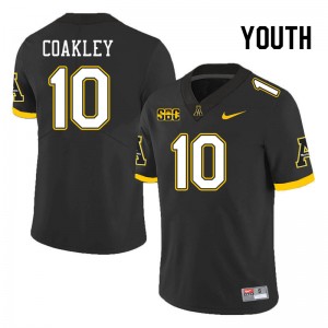 Youth Zahn Coakley Black Appalachian State University #10 Jersey 848313-821
