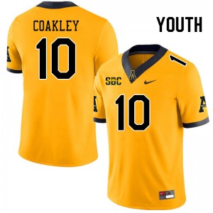 Youth Zahn Coakley Gold Appalachian State University #10 Jersey 326356-840