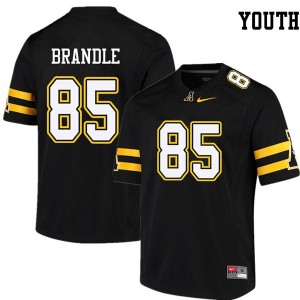 Youth Zeke Brandle Black Appalachian State University #85 Jersey 150611-691