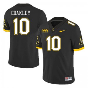 Men Zahn Coakley Black Appalachian State Mountaineers #10 Jersey 837131-243