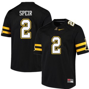 Men Zeb Speir Black Appalachian State University #2 Jersey 126586-278