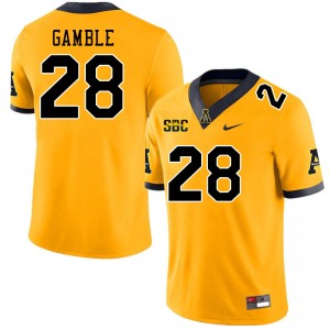 Men Zyeir Gamble Gold Appalachian State #28 Jersey 328997-654